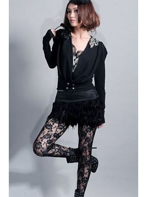 XS33519*Black Lace Legging